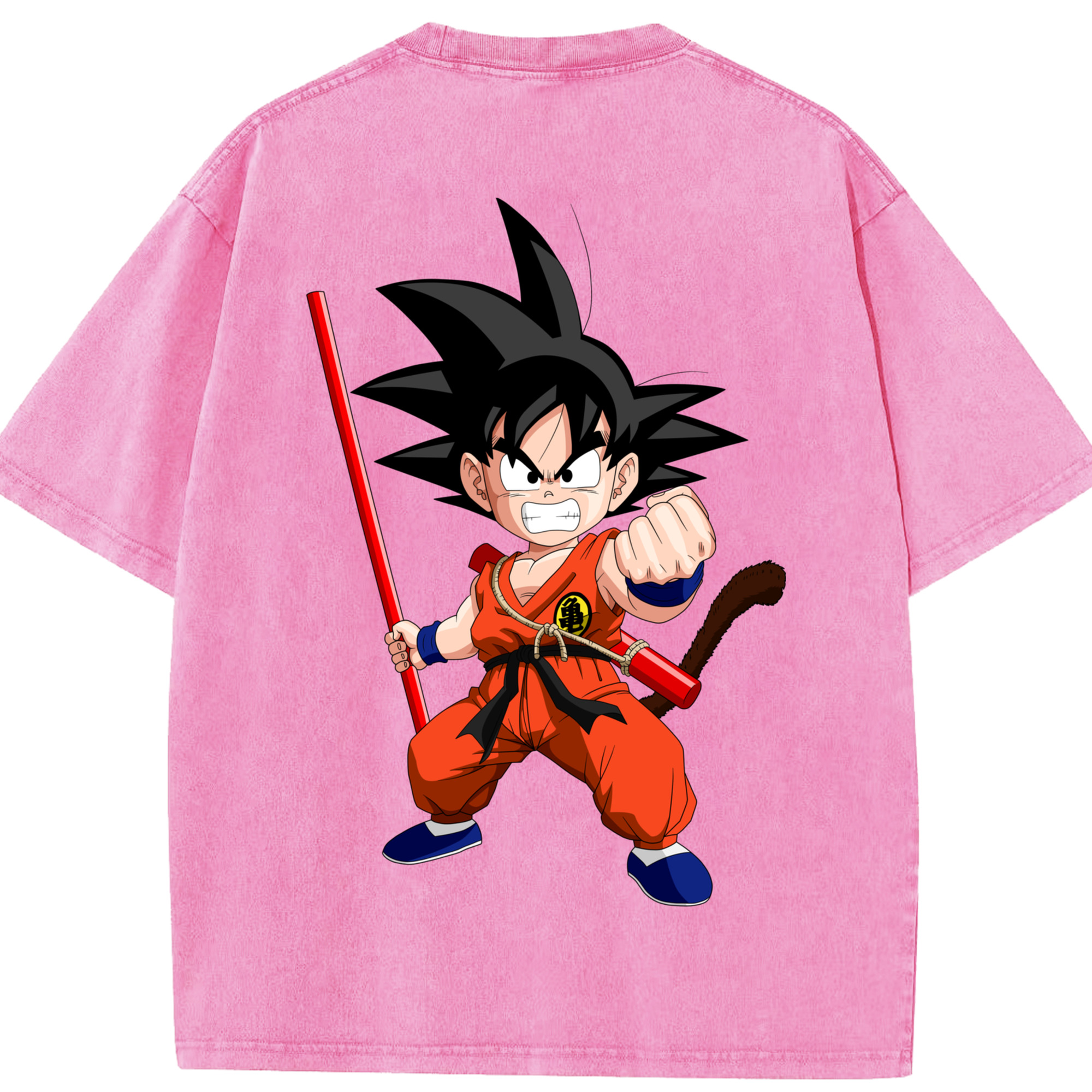 ドラゴンボール 孫悟空（そん ごくう）Son Goku カカロット DRAGON BALL Kakarotto 綿100% ヴィンテージ風 半袖Tシャツ（背面プリント）